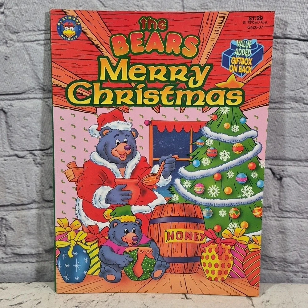 Vintage The Bears Merry Christmas Coloring Book Brand New